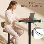 Adjustable Height Pub Table 27''-36'', Round Cocktail Tables for Parties, High Top Table for Bistro, Dining, alternate view 6