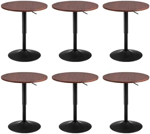 Adjustable Height Pub Table 27''-36'', Round Cocktail Tables for Parties, High Top Table for Bistro, Dining