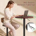 Adjustable Height Pub Table 27''-36'', Round Cocktail Tables for Parties, High Top Table for Bistro, Dining, alternate view 6