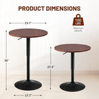 Adjustable Height Pub Table 27''-36'', Round Cocktail Tables for Parties, High Top Table for Bistro, Dining, alternate view 3
