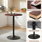 Adjustable Height Pub Table 27''-36'', Round Cocktail Tables for Parties, High Top Table for Bistro, Dining, alternate view 4