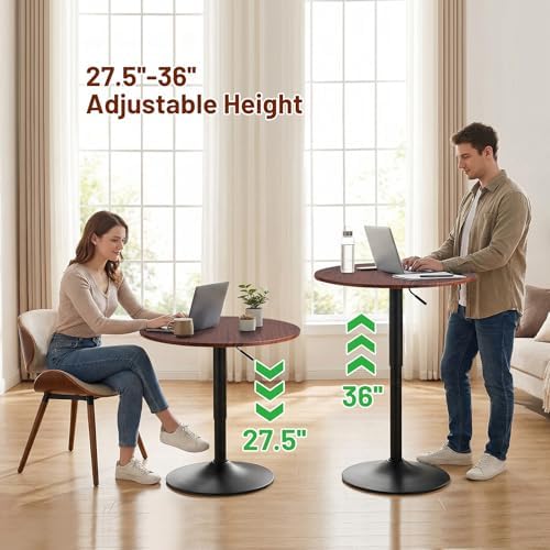 Adjustable Height Pub Table 27''-36'', Round Cocktail Tables for Parties, High Top Table for Bistro, Dining, alternate view 5