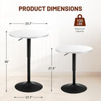 Adjustable Height Pub Table 27''-36'', Round Cocktail Tables for Parties, High Top Table for Bistro, Dining, alternate view 3