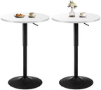 Adjustable Height Pub Table 27''-36'', Round Cocktail Tables for Parties, High Top Table for Bistro, Dining