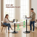Adjustable Height Pub Table 27''-36'', Round Cocktail Tables for Parties, High Top Table for Bistro, Dining, alternate view 5