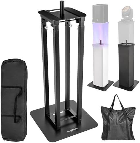 Adjustable Moving Head Light Totem Stands. Totem Light Stand, Adjustable 38.58-68.8 in, Black/White Scrims