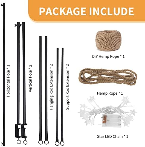 Adjustable Over The Table Rod Stand(49-78) inch - Premium Quality Arch Stand for Birthday, Anniversary, alternate view 2