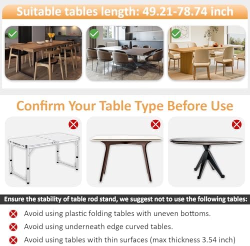 Adjustable Over The Table Rod Stand(49-78) inch - Premium Quality Arch Stand for Birthday, Anniversary, alternate view 6
