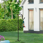 Adjustable Shepards Hooks for Outdoor with 5 Prong Base Shepherds Hooks for Outdoor Stand Pole for Humming Bird, alternate