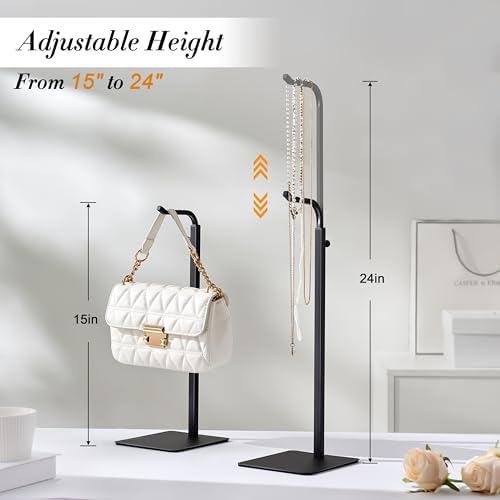 Adjustable Table Banner Stands & Purse Holders, Black in Black, alternate view 3