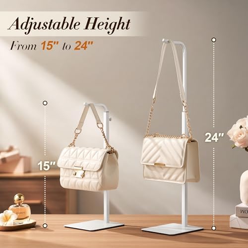 Adjustable Table Banner Stands & Purse Holders, White in White, alternate view 3
