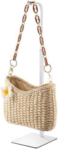 Adjustable Tabletop Purse & Banner Display Stand, White in White