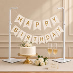 Adjustable Tabletop Purse & Banner Display Stand, White in White, alternate view 2