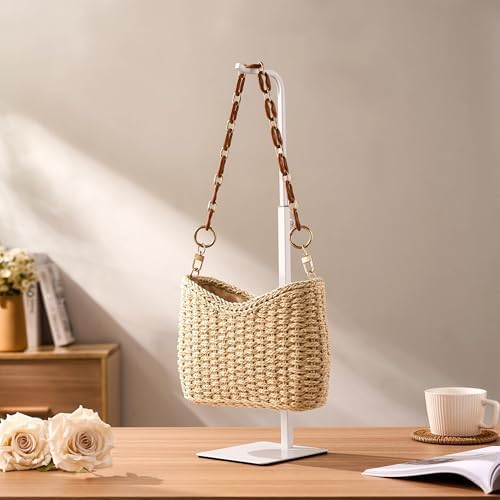 Adjustable Tabletop Purse & Banner Display Stand, White in White, alternate view 3