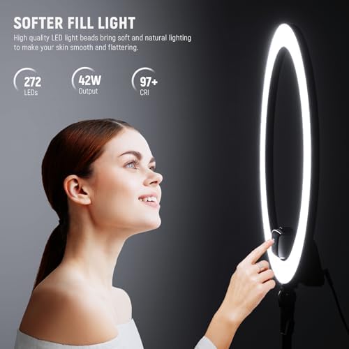 Advanced 18" LED Ring Light with Tripod Stand Phone Holder, alternate view 2
