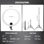 Advanced 18" LED Ring Light with Tripod Stand Phone Holder, alternate view 6