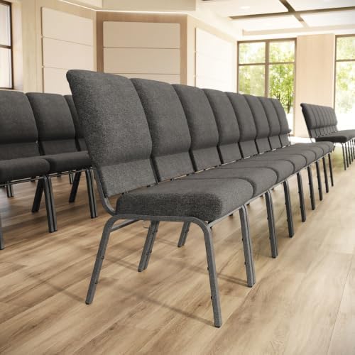 Advantage Charcoal Gray Church Chair 18.5 in. Wide, alternate view 2