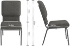 Advantage Charcoal Gray Church Chair 18.5 in. Wide, alternate view 3