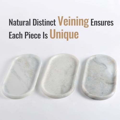 African Natural Marble Decorative Tray, 12"x6" - Countertop Organizer, Catchall Tray for Perfume, Candles, alternate view 4