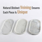 African Natural Marble Decorative Tray, 12"x6" - Countertop Organizer, Catchall Tray for Perfume, Candles, alternate view 4