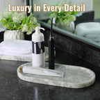 African Natural Marble Tray, 12"x6" Vanity Decorative Tray for Countertop Organizer, Catchall Tray for Perfume, alternate