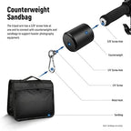 Air Cushioned Aluminum Light Stand, 9.8ft/3m Adjustable Photography Stand with Boom Arm, Counterweight, Sandbag, alternate