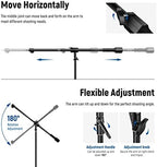 Air Cushioned Aluminum Light Stand, 9.8ft/3m Adjustable Photography Stand with Boom Arm, Counterweight, Sandbag, alternate