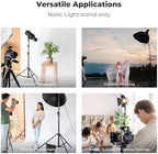Air Cushioned Light Stand, 41-110" Height, 1/4"-3/8" Adapter in Black, alternate view 7