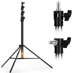 Air Cushioned Light Stand, 53-157" Height, 1/4"-3/8" Adapter