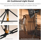 Air Cushioned Light Stand, 53-157" Height, 1/4"-3/8" Adapter, alternate view 2