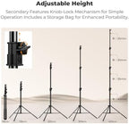 Air Cushioned Light Stand, 53-157" Height, 1/4"-3/8" Adapter, alternate view 5