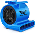Air Mover Blower Fan, Industrial 1.5HP MAX10000CFM Monster Floor Blower Carpet Dryers - 3 Speeds, 4 Adjustable