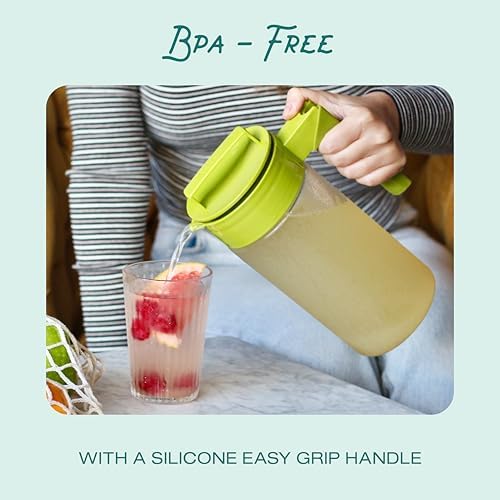 Airtight Pitcher - Durable BPA-Free Eastman Tritan Odor/Stain-Resistant Leakproof Lid for Iced Tea/Water, alternate view 2