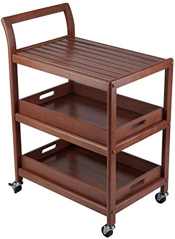 Albert 3-Tier Serving Cart, Walnut, 33"