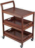 Albert 3-Tier Serving Cart, Walnut, 33"