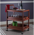 Albert 3-Tier Serving Cart, Walnut, 33", alternate view 5
