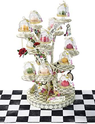 Alice in Wonderland Cupcake Cake Stand | Mad Hatter Themed Afternoon Tea Party Decorations | Table Centrepiece, alternate