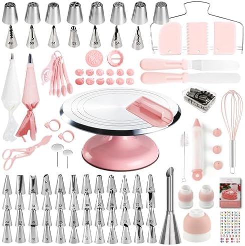 Aluminum Cake Decorating Kit, Baking Supplies Tools for Beginners & Pros