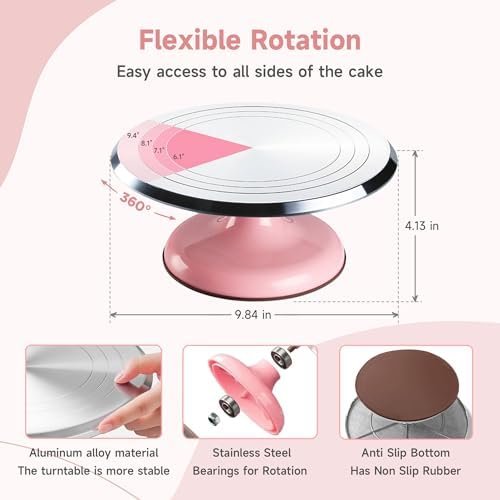 Aluminum Cake Decorating Kit, Baking Supplies Tools for Beginners & Pros, alternate view 2