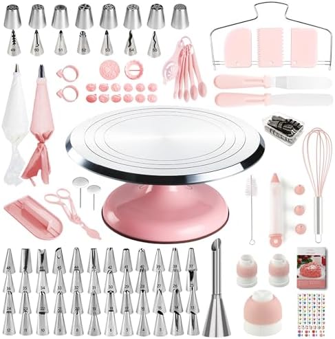 Aluminum Cake Decorating Kit, Baking Supplies Tools for Beginners & Pros