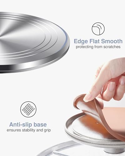 Aluminum Cake Turntable Rotating Decorating Kits for Cake Cupcake in White, alternate view 4