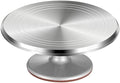 Aluminum Cake Turntable Rotating Non-slip Decorating Cupcake Cake in Silver