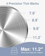 Aluminum Cake Turntable Rotating Non-slip Decorating Cupcake Cake in Silver, alternate view 6