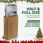 Aluminum Foil Pans 20 Pack, 9x13 10 Pack, 21x13 10 Pack, alternate view 6