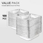 Aluminum Pans 9x13 Disposable Foil Baking Pans (Pack Of 100) - Half Size Steam Table Deep Pans - Tin Foil Pans, alternate