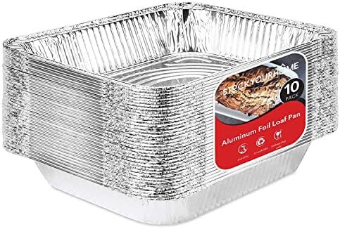Aluminum Pans 9x13 Disposable Foil Pans (10 Pack) - Half Size Steam Table Deep Aluminum Trays - Tin Foil