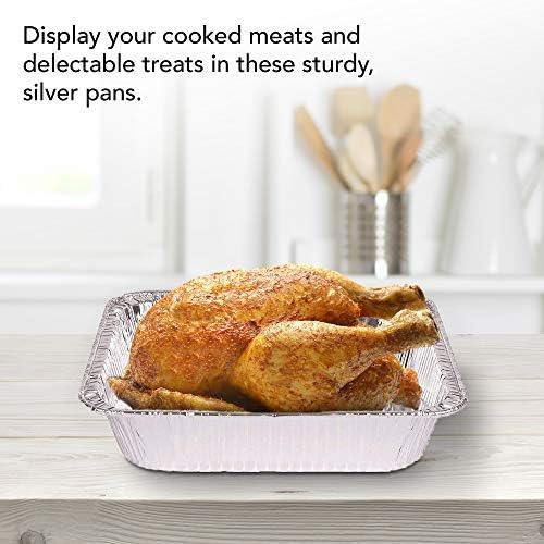 Aluminum Pans 9x13 Disposable Foil Pans (30 Pack) - Half Size Steam Table Deep Trays - Tin Foil Pans Great for, alternate