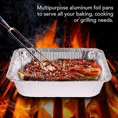 Aluminum Pans 9x13 Disposable Foil Pans (30 Pack) - Half Size Steam Table Deep Trays - Tin Foil Pans Great for, alternate