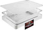Aluminum Pans Disposable (10 Pack W/Lids), 21x13 Pans, alternate view 2