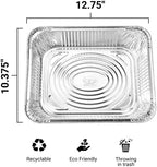 Aluminum Pans Half Size, 9X13, Extra Heavy Duty Disposable Foil Pans For Baking (30 Pack) Roasting & Chafing, alternate view